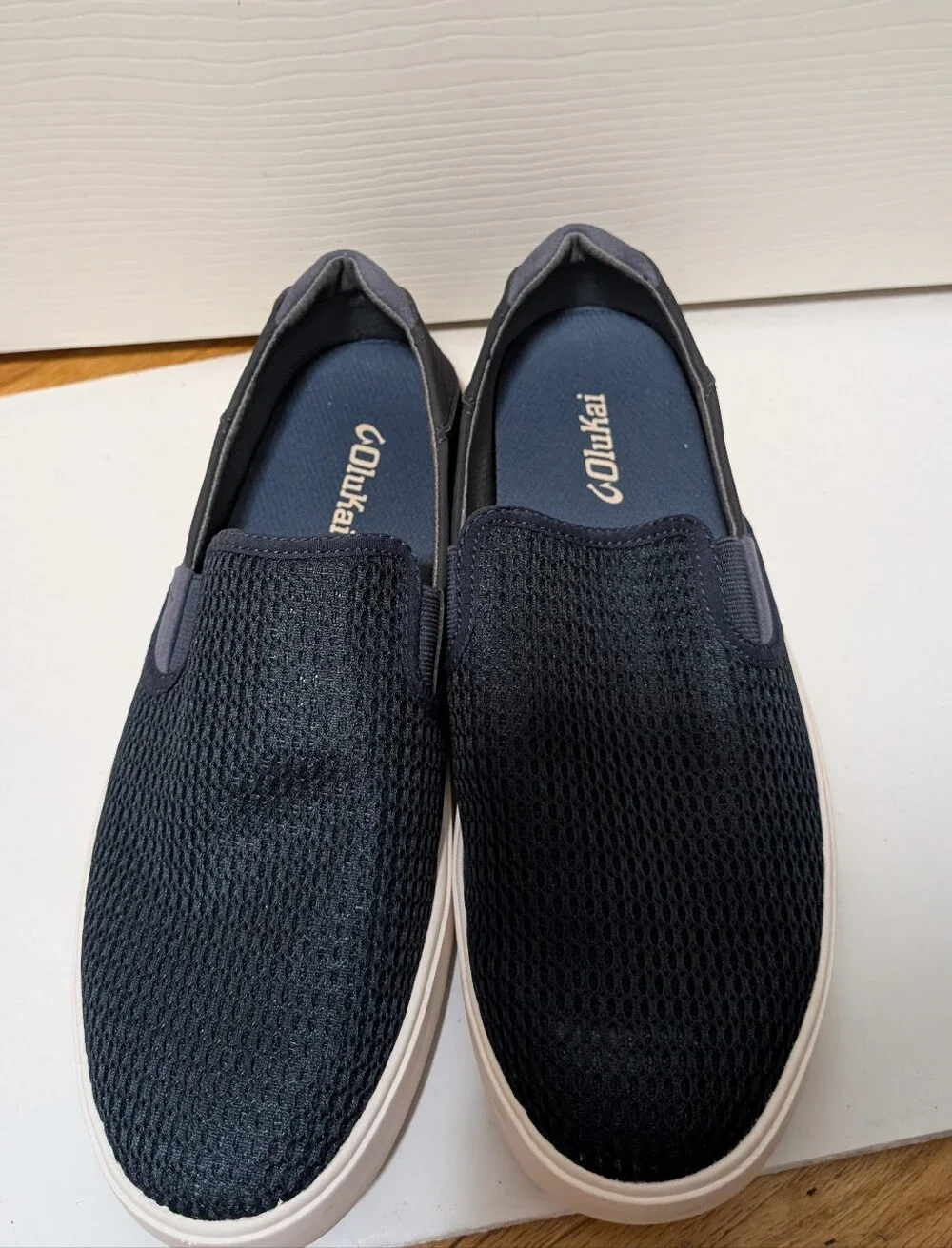 OLUKAI Lae'ahi Men's Pavement Slip On Sneakers Blue Depth/Blue Depth Size 8.5